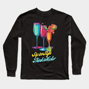 Sip In Style, Think In Color Long Sleeve T-Shirt